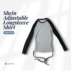 Shein Adjustable Longsleeve Shirt With Drawstring Sides